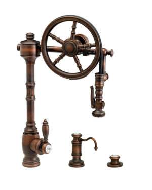The Wheel Pull Down Kitchen Faucet - 3pc Suite