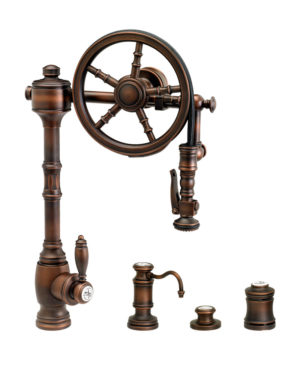 The Wheel Pull Down Kitchen Faucet - 4pc Suite