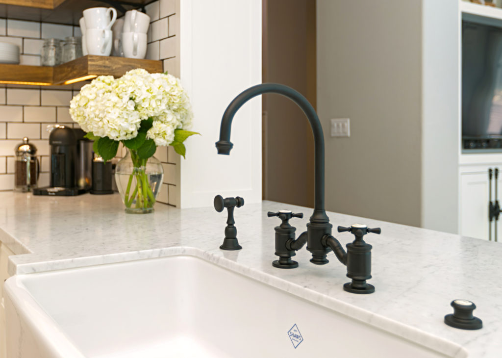 Waterstone Hampton Bridge Faucet 6350 - Matte Black